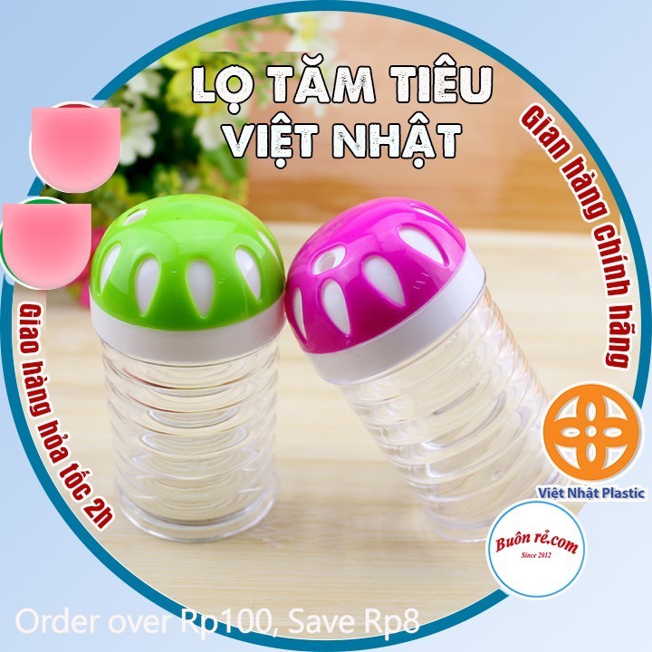 Lọ đựng tăm, hạt tiêu nhựa Việt Nhật (MS: 2969), Hũ đựng gia vị tiện lợi bền đẹp -br 01365