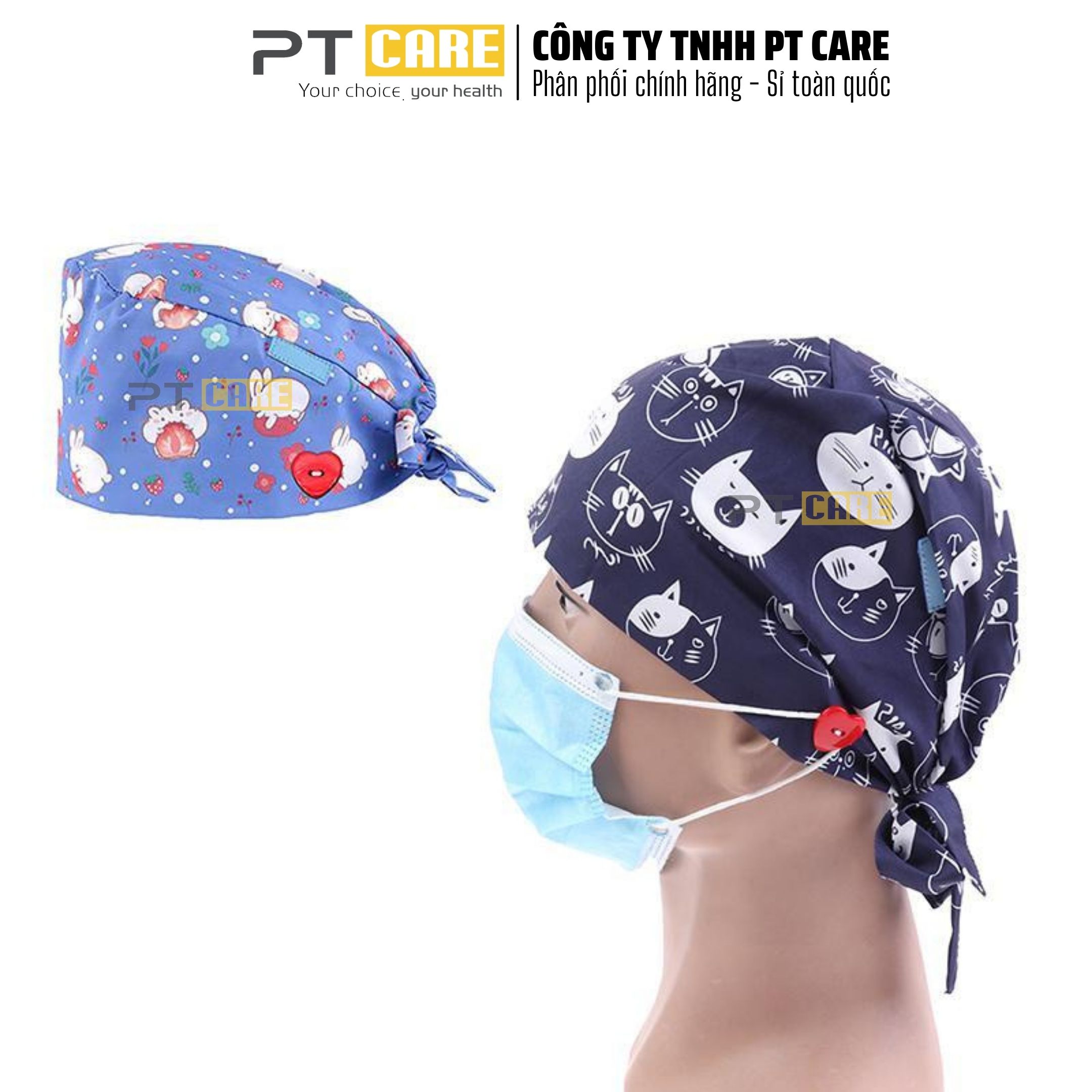 Pt care | nón vải y tế dùng cho bác sĩ, y tá, điều dưỡng