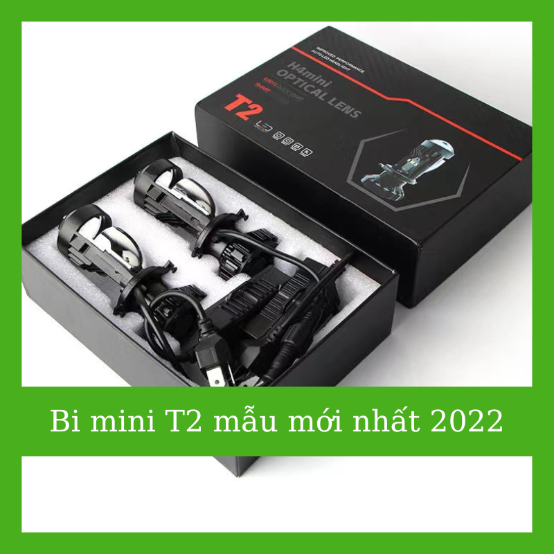 [Loại cao cấp] Đèn led bi cầu mini T2 chân H4 12V-24V tăng sáng cho ô tô , xe máy bản cao cấp trong phân khúc bi led mini cắm rin