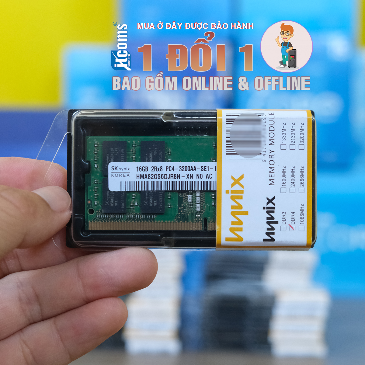 New. ram laptop skhynix ddr4 16gb bus 3200mhz