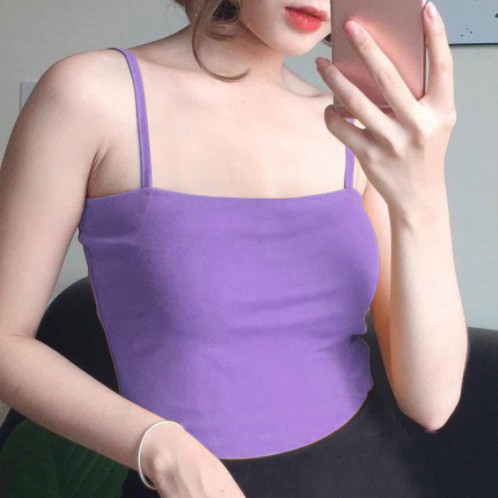 Áo 2 dây sợi bún croptop thun gân dày tạo dáng body gợi cảm