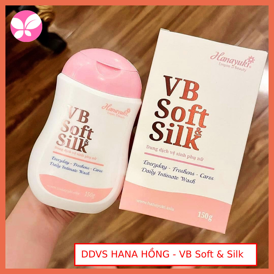 Dung dịch vệ sinh vb soft & silk - dung dịch vệ sinh hana hồng 150gr chính hãng - mẫm mới