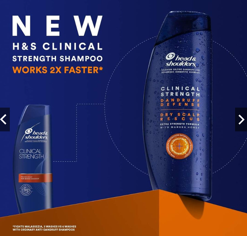 (400ml Mẫu Mới) Dầu gội giảm gàu Head & Shoulders Clinical Strength