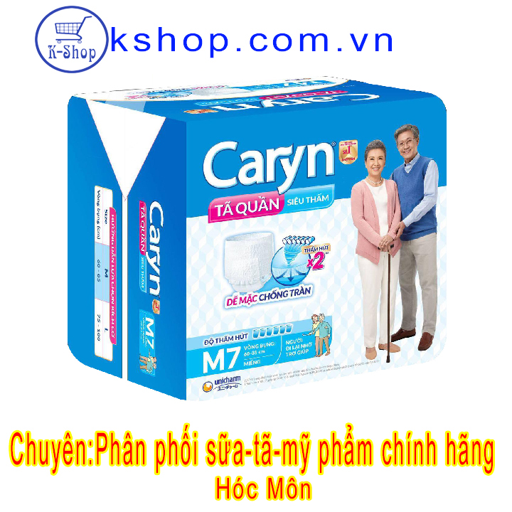 Tã quần siêu thấm caryn m7 7 miếng- mẫu mới giao diện mới