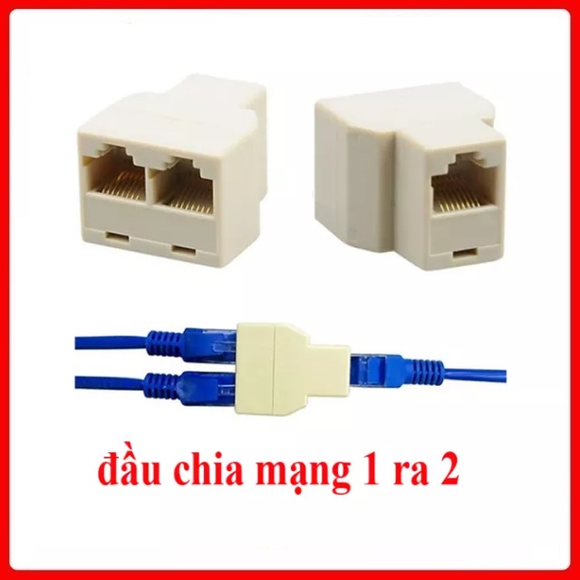 Đầu nối dây mạng LAN RJ45 1 ra 2