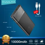 KUULAA Original PowerBank 10000mAh Portable Fast Charging Powerbank 10000 mAh USB External Charger For Xiaomi poco x3 pro 5g Cellphone Slim Powerbank for Xiaomi Realme iPhone 13 12 pro max asd
