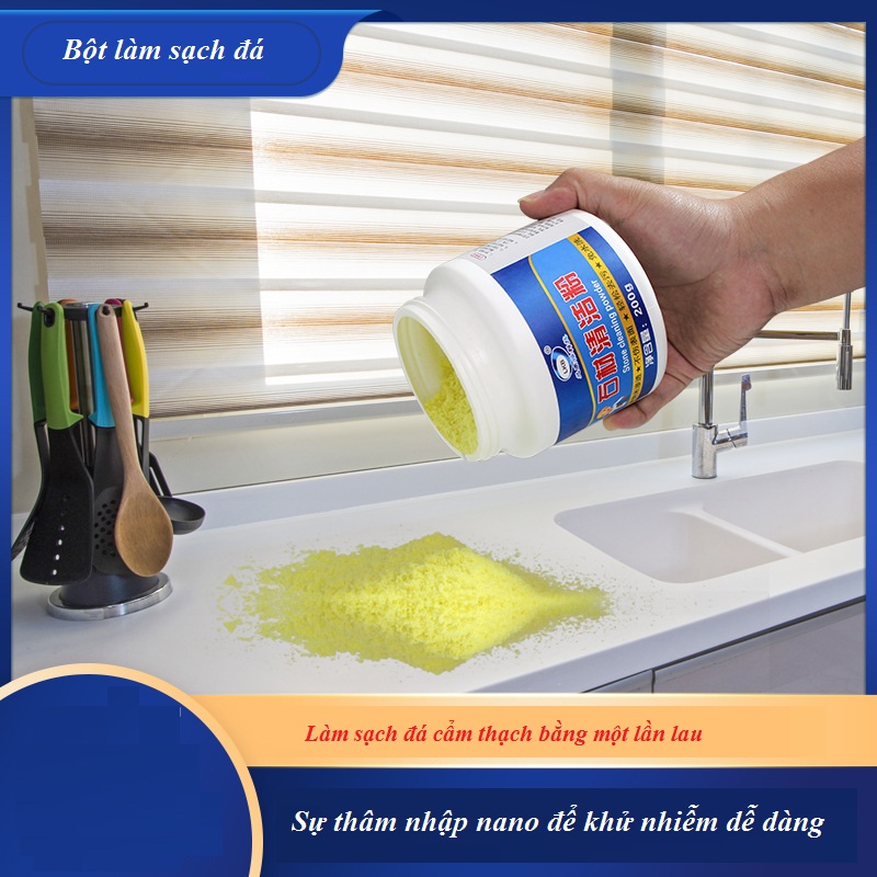 Bột Tẩy Sạch Bàn Đá Bếp, Thạch Anh, Ngói,Dễ Dàng Loại Bỏ Vết Dầu Mỡ, Cặn Bẩn Mà Không Làm Hỏng Bề Mặt - CLEAR B SHOP