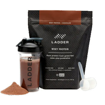 LADDER Grass-Fed Whey Protein Powder, 26g Protein for Muscle Gain, 7g BCAAs