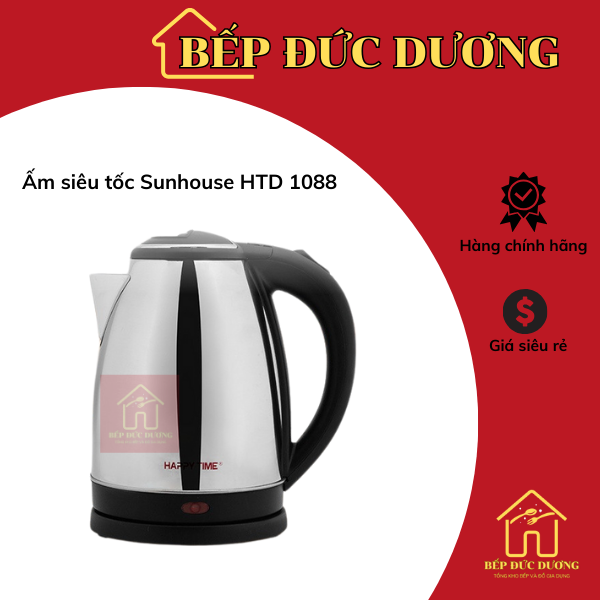 Ấm siêu tốc 1.8 lít sunhouse htd1088 1500w- bếp đức dương