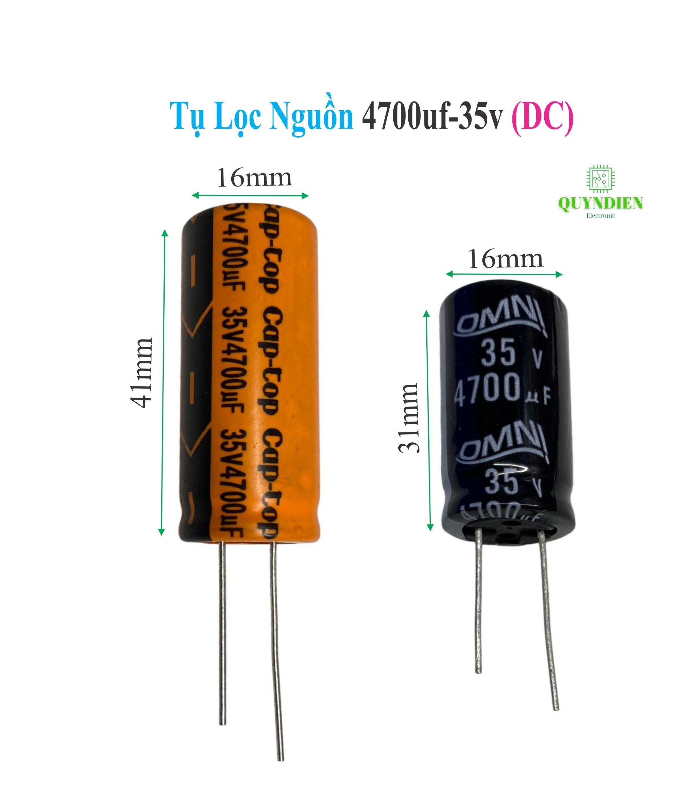 Tụ lộc nguồn tụ hóa phân cực 4700uf 35v mới giá 1 tụ - linhkien hd