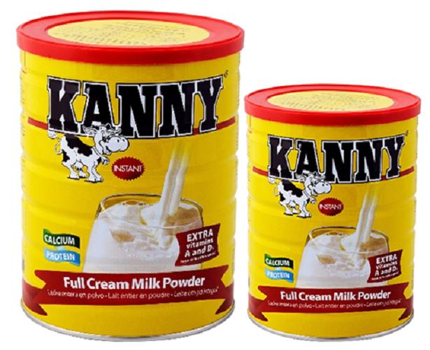 Sữa Bột Kanny 900 Gr : sữa cao năng lượng 500 Kcalo/100 Gr, nguyên kem, bổ xung dinh dưỡng từ 4 tuổi trở lên