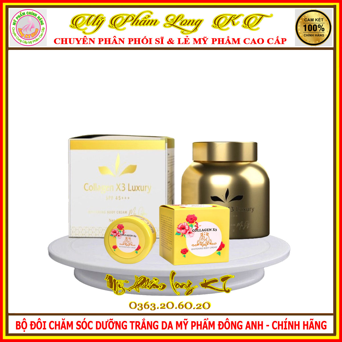 [Team Cào]Combo Kem body collagen x3 Luxury và siêu kích trắng collagen x3 - Mỹ phẩm Đông anh Huỳnh Như