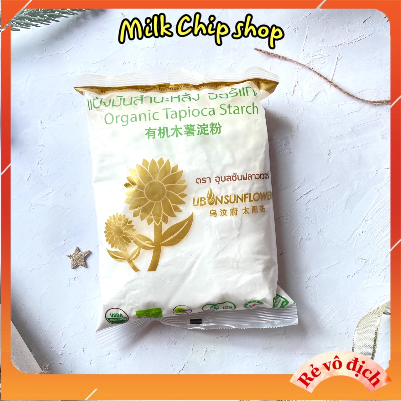 Bột năng hữu cơ ubon cho bé của thái lan túi 400g na22 milk chip shop