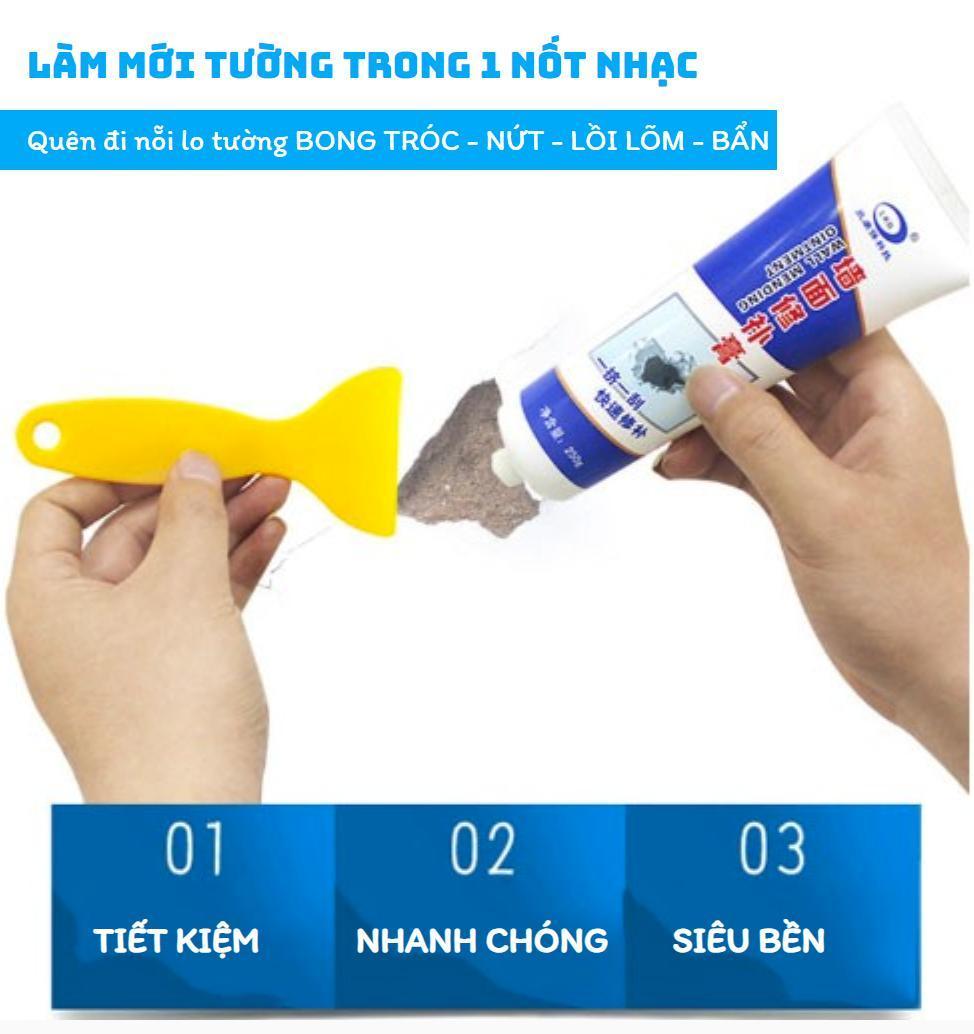 Keo vá tường, vá bể, vá nhựa, vá nứt thông minh, keo vá tường tiện dụng, kéo vá tường chắc chắn