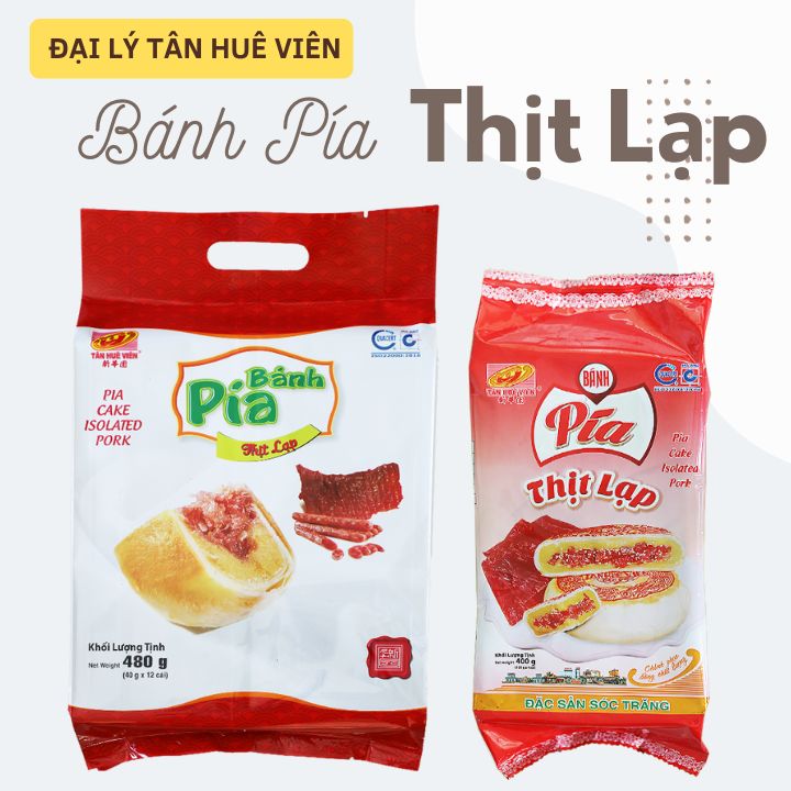 Bánh pía thịt lạp tân huê viên, 4 cái và 12 cái