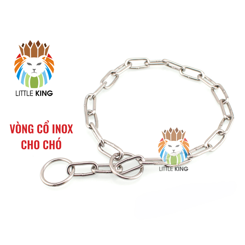 Vòng cổ inox huấn luyện cho chó chất liệu inox không gỉ Little King pet shop
