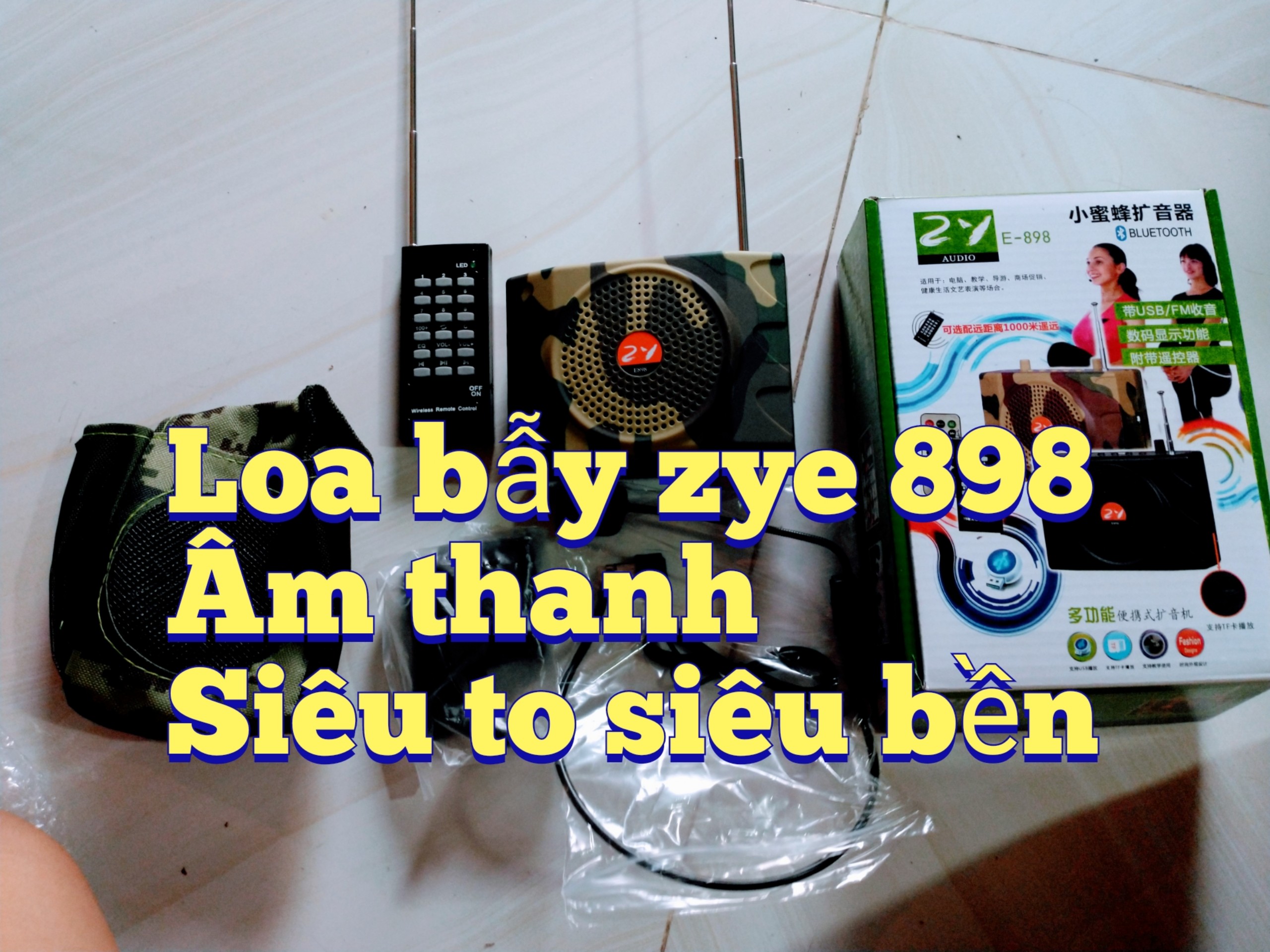 Loa trợ giảng Bẫy chim ZY-898 điều khiển từ xa Tặng kèm thẻ nhớ trị giá 100k