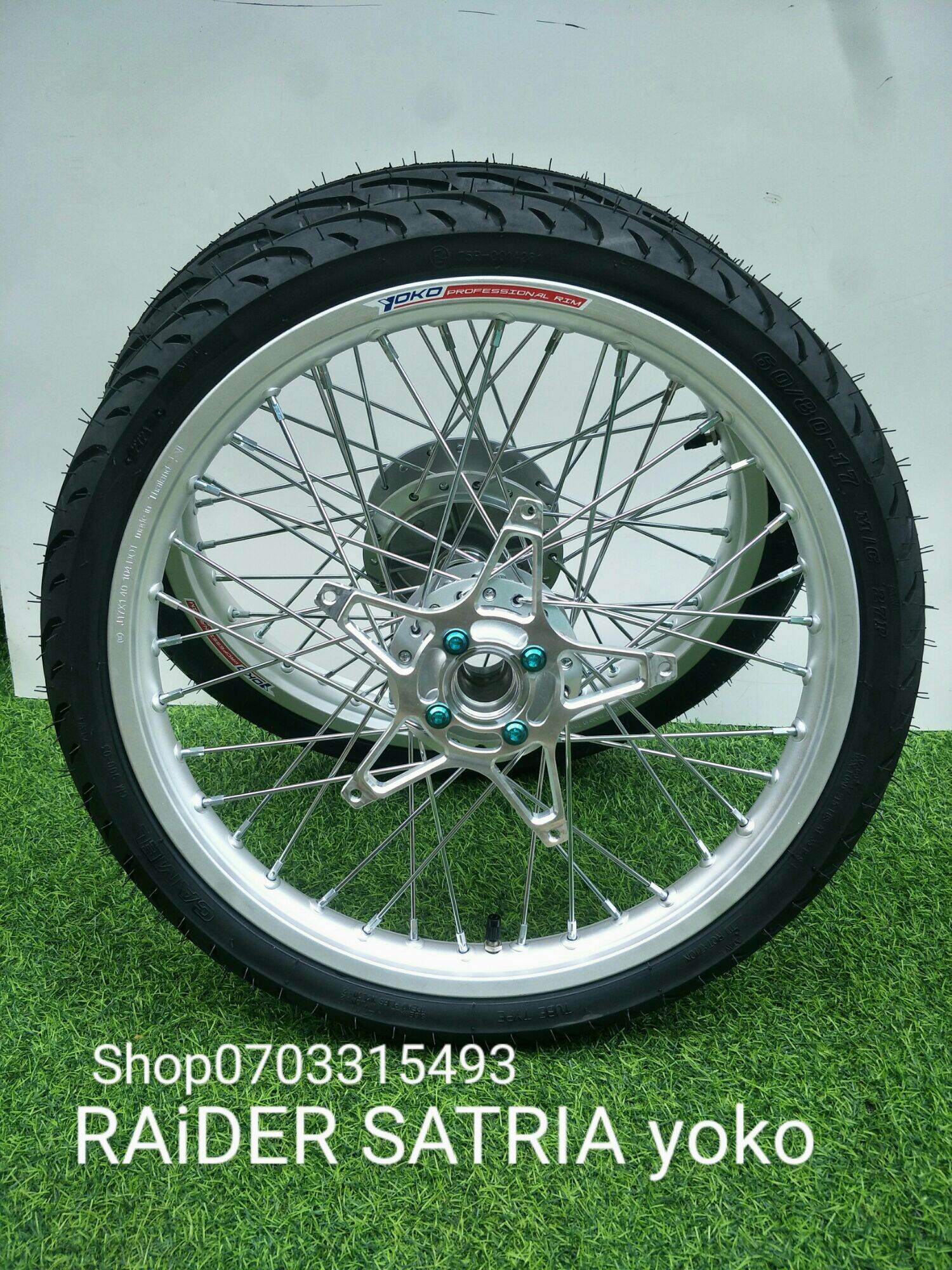 [HCM] CẶP BÁNH CĂM RAIDER SATRIA NIỀNG YOKO THÁI ĐÙM SƠN BẠC KÈM LÒNG ĐĨA TRƯỚC FULL VỎ CAMEL (TƯ VẤ