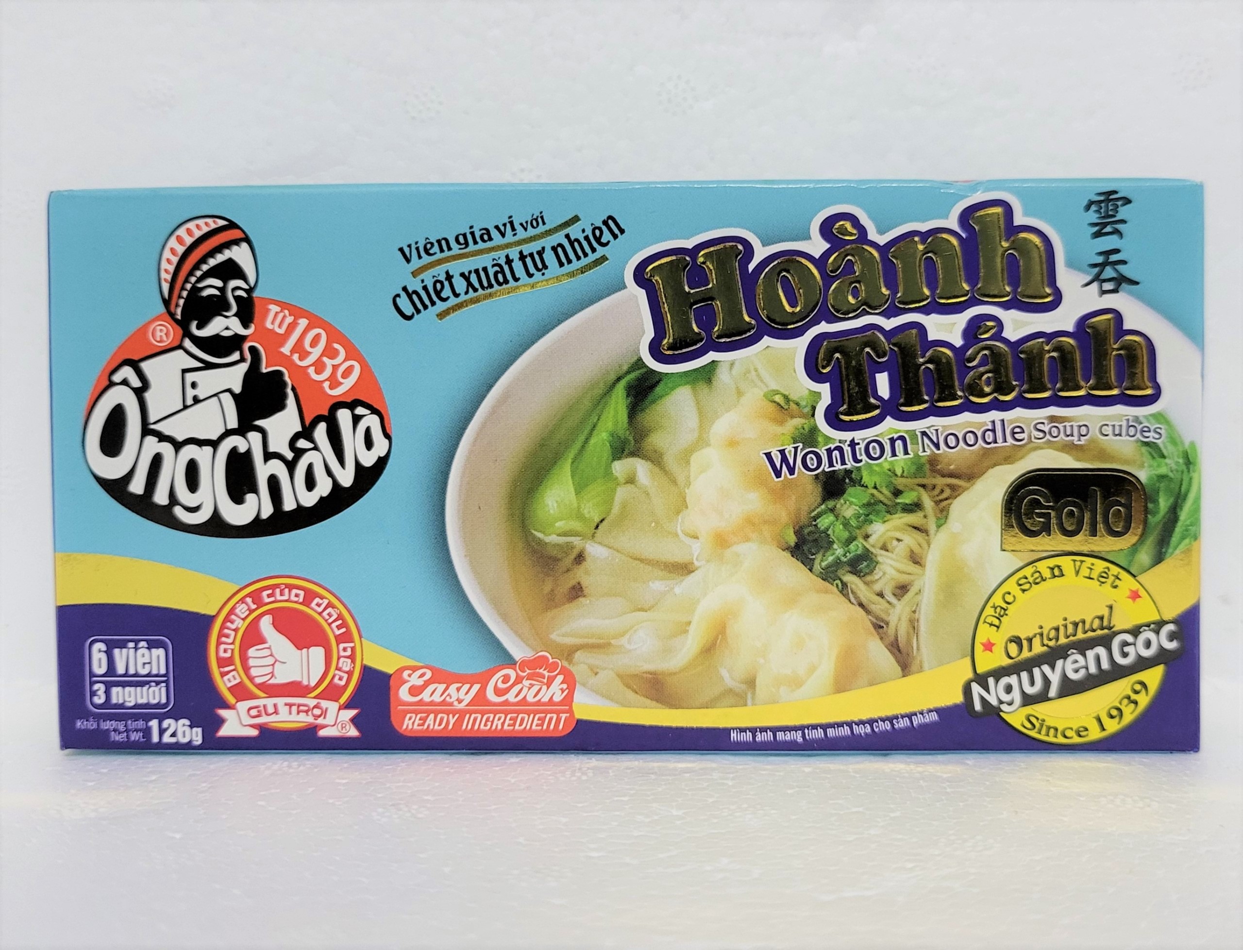 [OCV Hộp 126g – HOÀNH THÁNH ] VIÊN GIA VỊ NẤU ĂN [VN] ÔNG CHÀ VÀ Wonton Noodle Soup Cubes