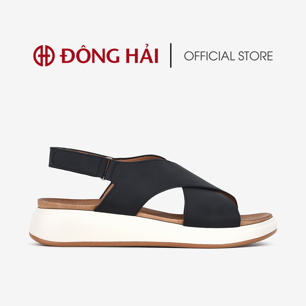Giày sandal nữ zucia đế bằng quai đôi đan chéo - shld6