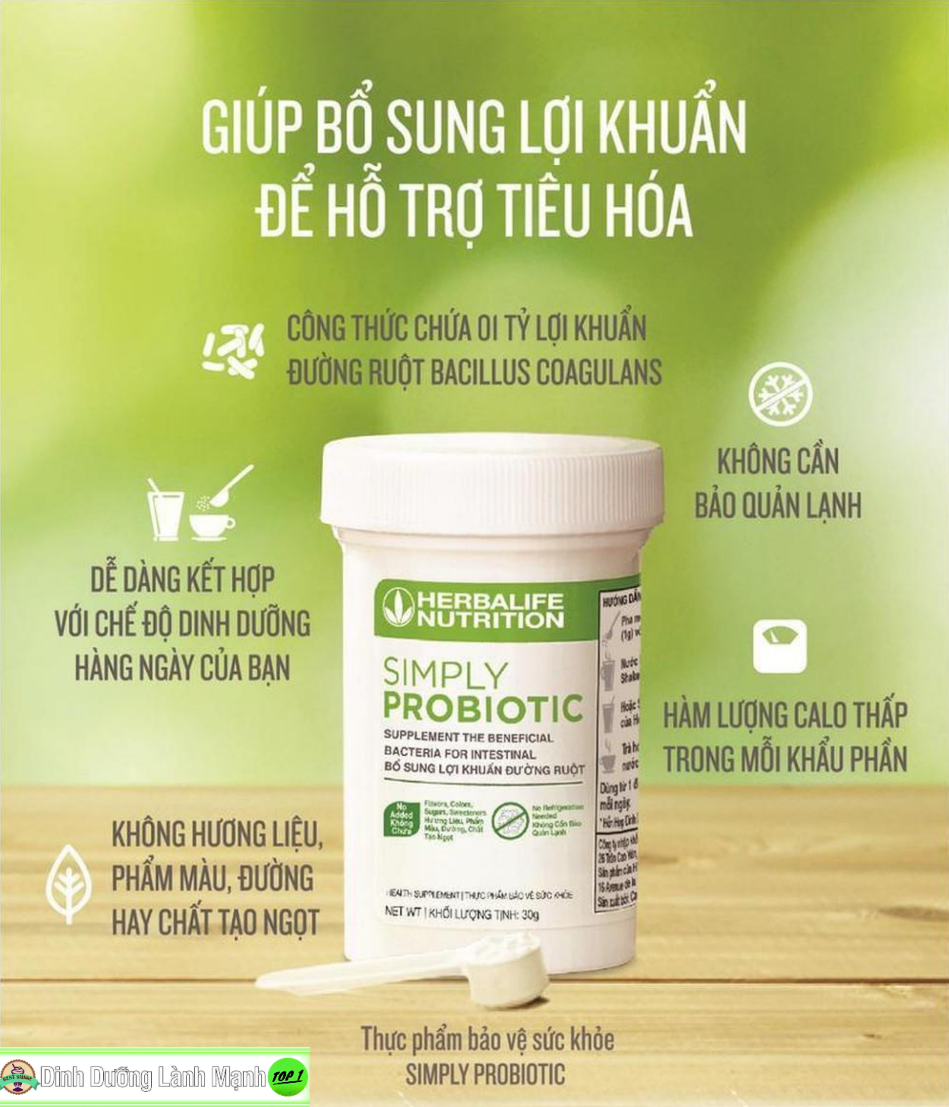 Dinh dưỡng bổ sung lợi khuẩn hỗ trợ tiêu hoá Probiotic