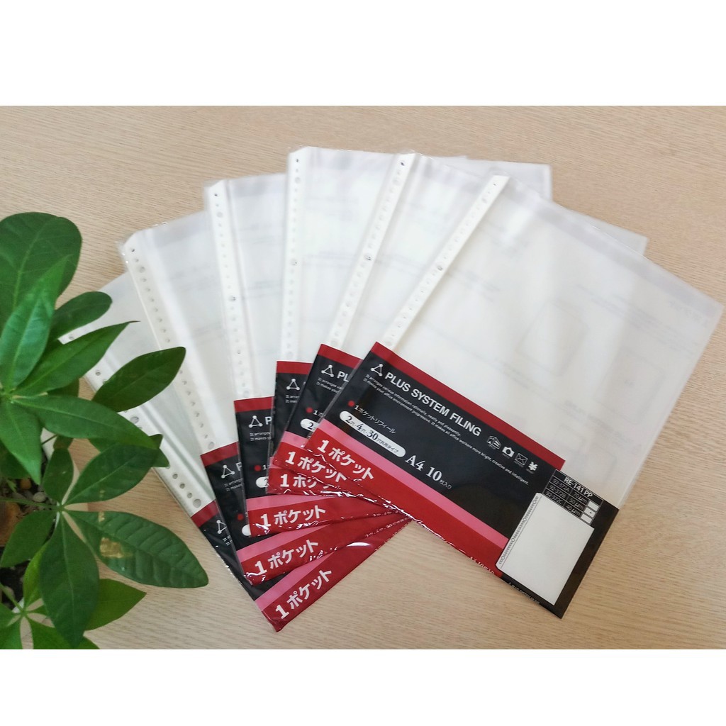 Túi sơ mi lỗ Plus ( tệp 10 cái)