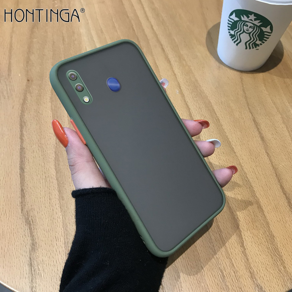 Ốp Honinga Cho Ốp Samsung Galaxy M20 Ốp Lưng Cứng Trong Suốt Mờ Cảm Giác Da Siêu Mỏng Ốp Điện Thoại Bọc Toàn Bộ Cạnh Silicon Mềm Ốp Cứng Cho Bé Gái, Dành Cho Bé Trai
