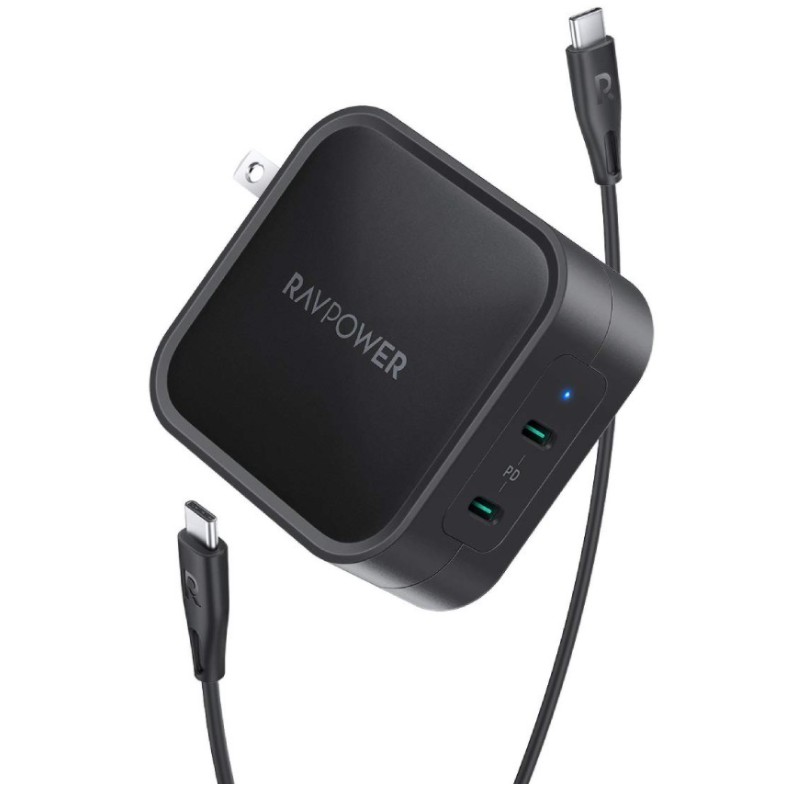 Củ sạc nhanh PD RAVPower RP-CPCN001 GaN Tech 90w 2 cổng type C