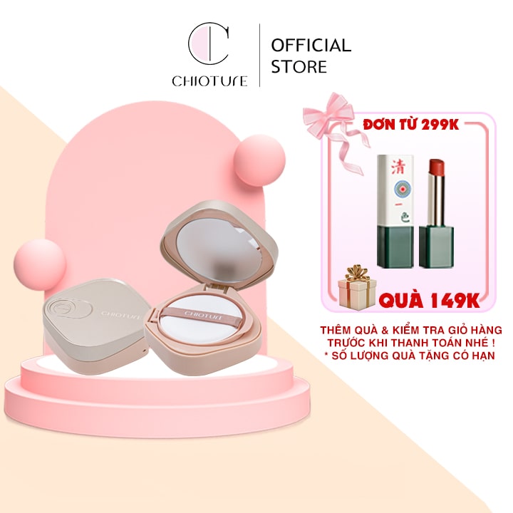 Phấn nước Cushion Chioture chính hãng, phấn nước kiềm dầu, phấn nước che phủ khuyết điểm, cấp ẩm tốt, độ che phủ cao tạo ra một lớp nền hoàn hảo