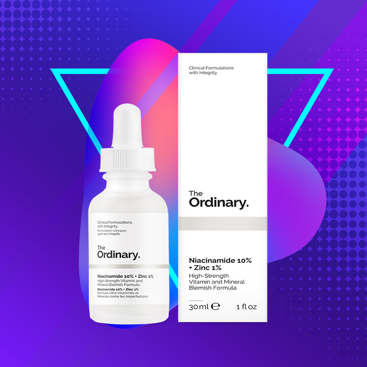 The Ordinary Niacinamide 10% + Zinc 1% Serum Ngăn Ngừa Mụn Làm Trắng Da Kiềm Dầu Giảm Thâm 30ml