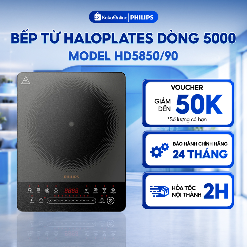 Bếp từ đơn Philips HD5850/90 - 10 chế độ