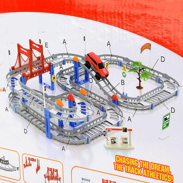 Bộ lắp ráp đường đua ô tô 88 chi tiết cho bé - đồ chơi lắp ghép mô hình - đồ chơi trẻ em