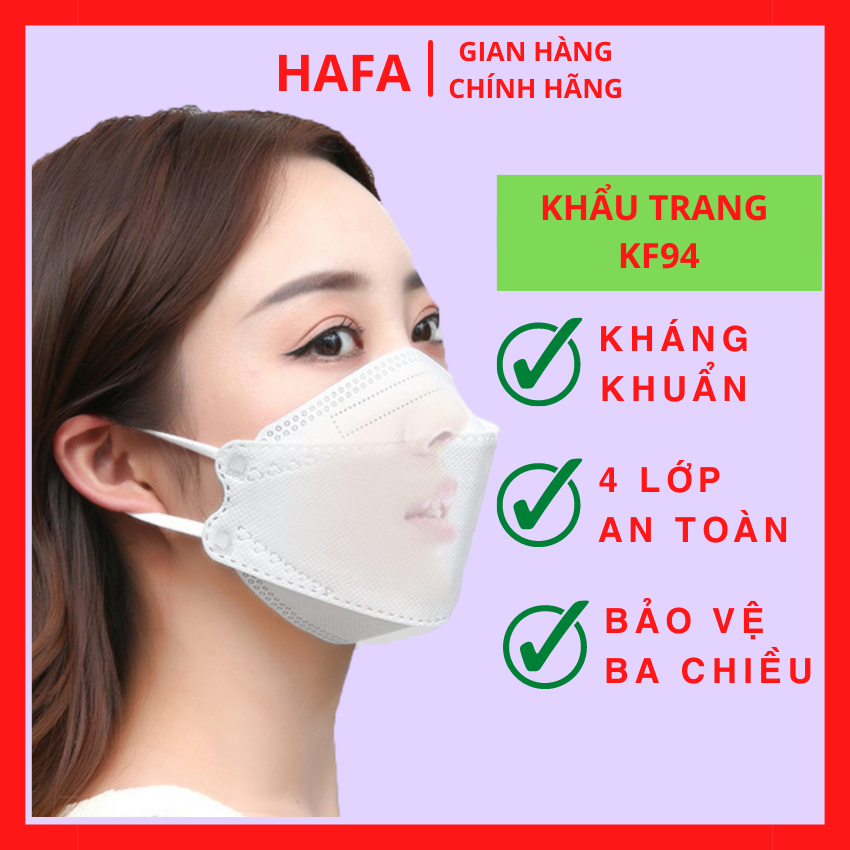 [AN TOÀN MÙA COVID] Khẩu trang  N95 cao cấp Hàn Quốc - 1 cái  - 4D Mask - 4 lớp - kháng khuẩn - diệt khuẩn virus - an toàn - HAFA
