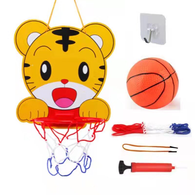 Bộ Bóng Rổ Treo Tường Cho Bé Tặng Kèm Móc Dán Treo Tường