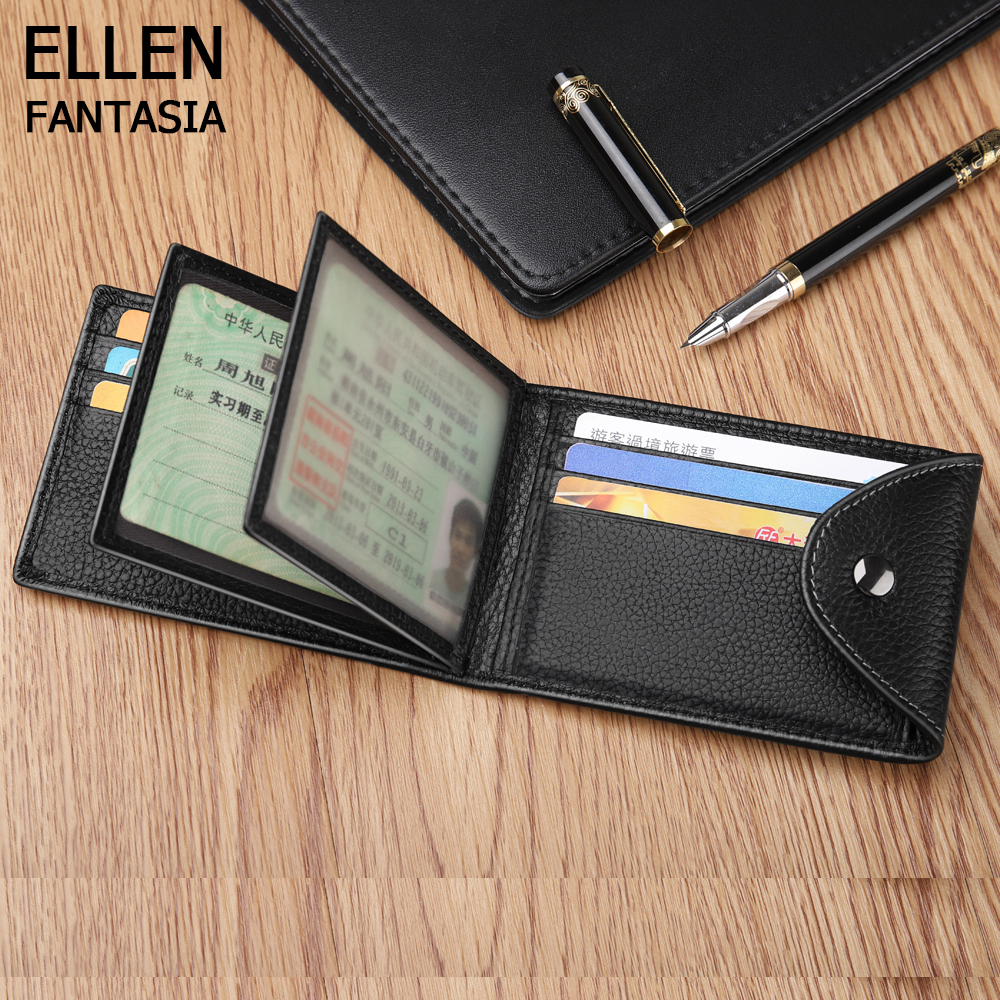 ELLEN Fantasia Ví da đa năng dùng đựng giấy phép lái xe, giấy tờ tùy thân với sức chứa lớn đựng được nhiều thẻ cho nam và nữ, chính hãng