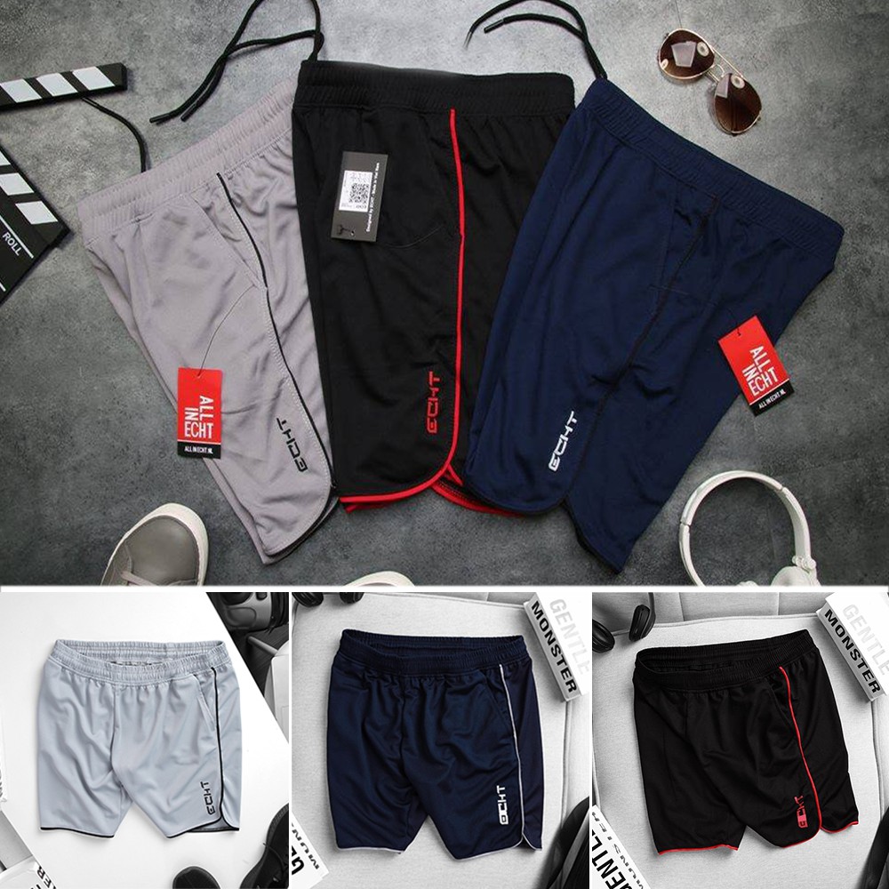 Quần short nam thể thao ECHT quần đùi tập gym tennis đi chơi viền sporty phong cách nam tính