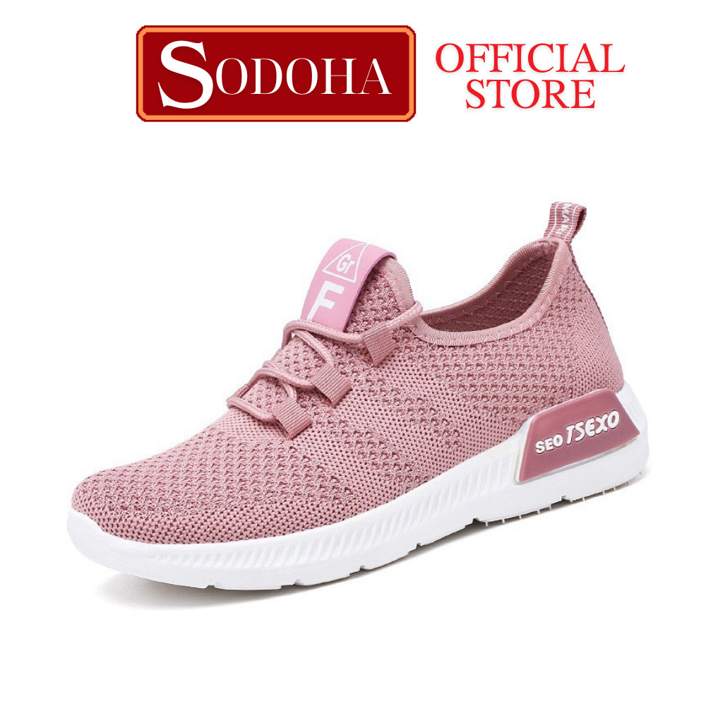 Giày Sneaker Nữ Thời Trang SODOHA F001 Màu Hồng