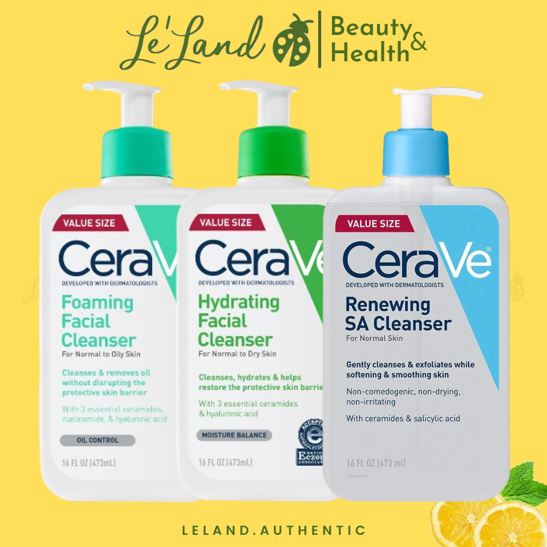 Bill us - săn sale 40% - sữa rửa mặt cerave foaming facial cleanser 473ml