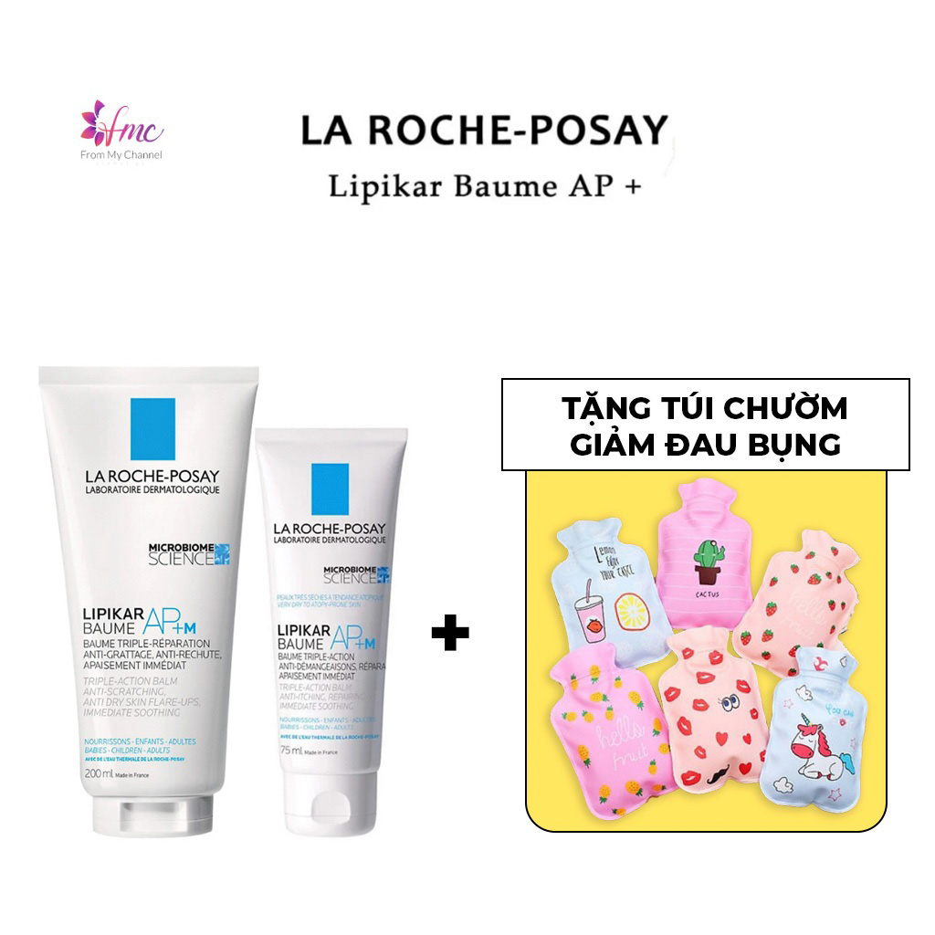 [MUA 1 TẶNG 1] Kem Dưỡng Giảm Ngứa, Làm Dịu Da Khô Mẩn Đỏ La Roche-Posay Lipikar Baume AP + 75ml/200ml + Tặng 1 túi chườm giảm đau bụng