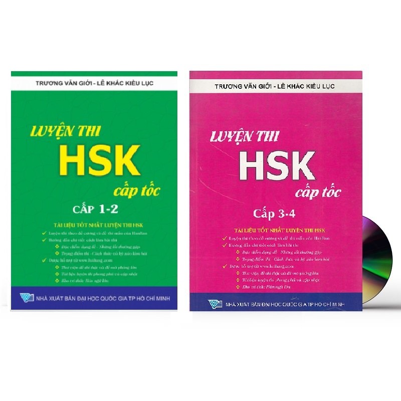 Sách - Combo 2 sách Luyện Thi Hsk Cấp Tốc tập 1 tập 2 có mp3 nghe +DVD quà tặng kho tài liệu 20G và kho đề thi thật qua các năm.