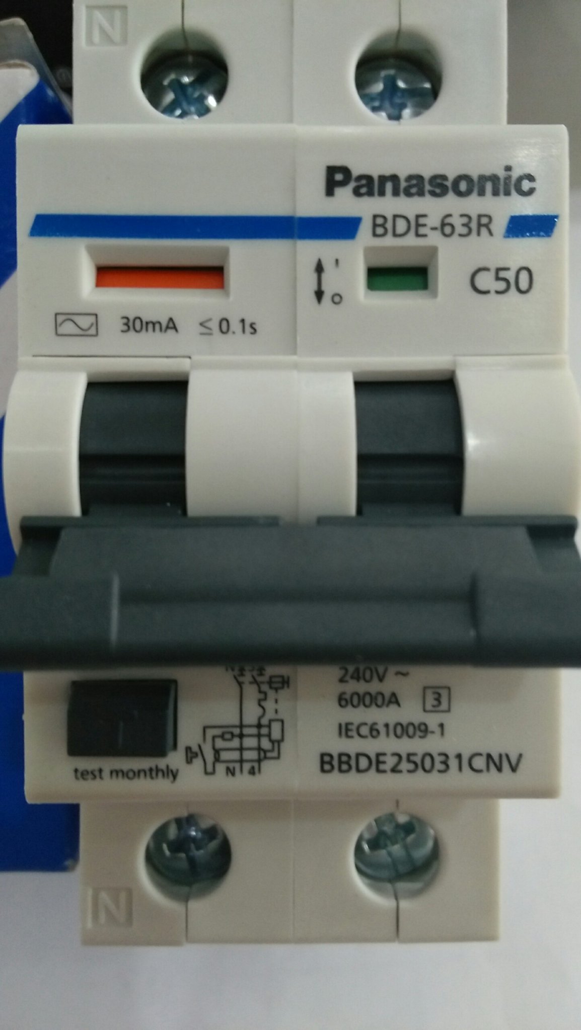 [FreeshipMAX] VTM- CẦU DAO BẢO VỆ QUÁ TẢI RCBO BBDE25031CNV (Chống giật 50A ) PANASONIC