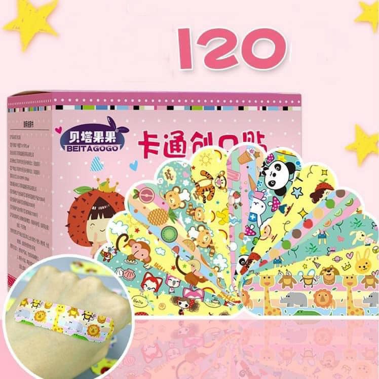 HỘP 120 MIẾNG Băng dán cá nhân urgo dễ thương nhiều mẫu không thấm nước