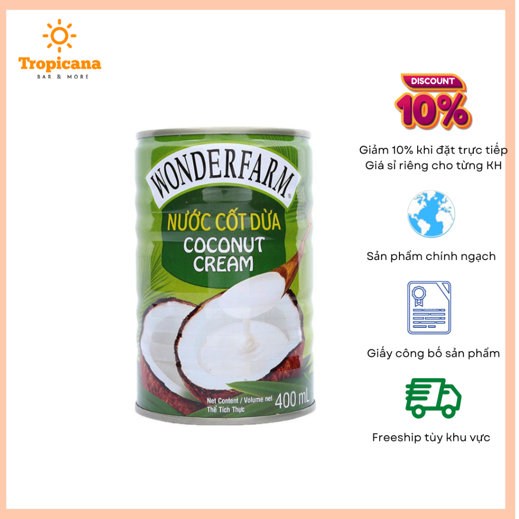 Nước cốt dừa Wonderfarm - Lon 400ml