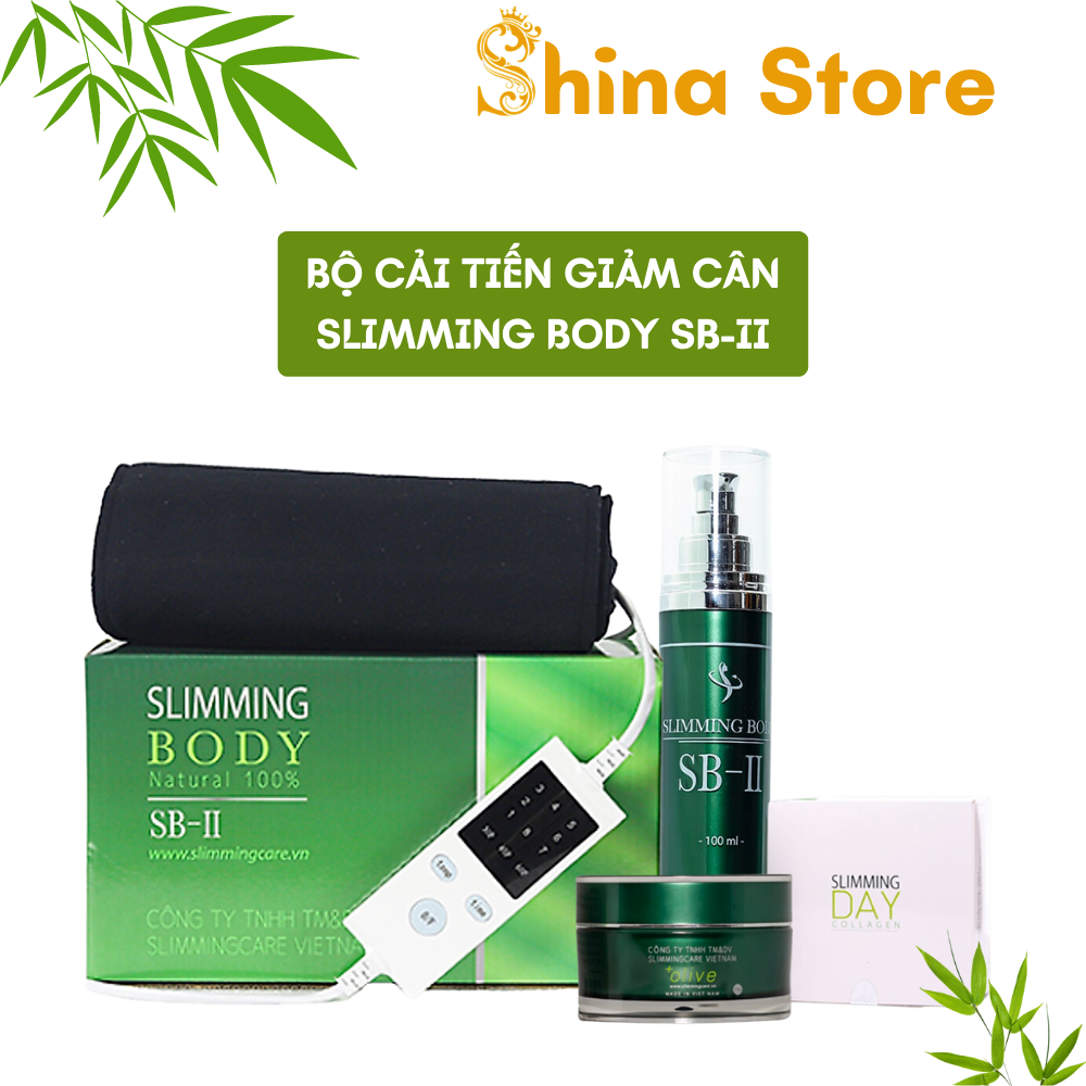 Bộ cải tiến slimming body sb-ii & kem tan mỡ mờ rạn slimming day collagen 200g, làm săn chắc bề mặt da, làm mềm các mô mỡ ở các vùng đặc biệt - shina store