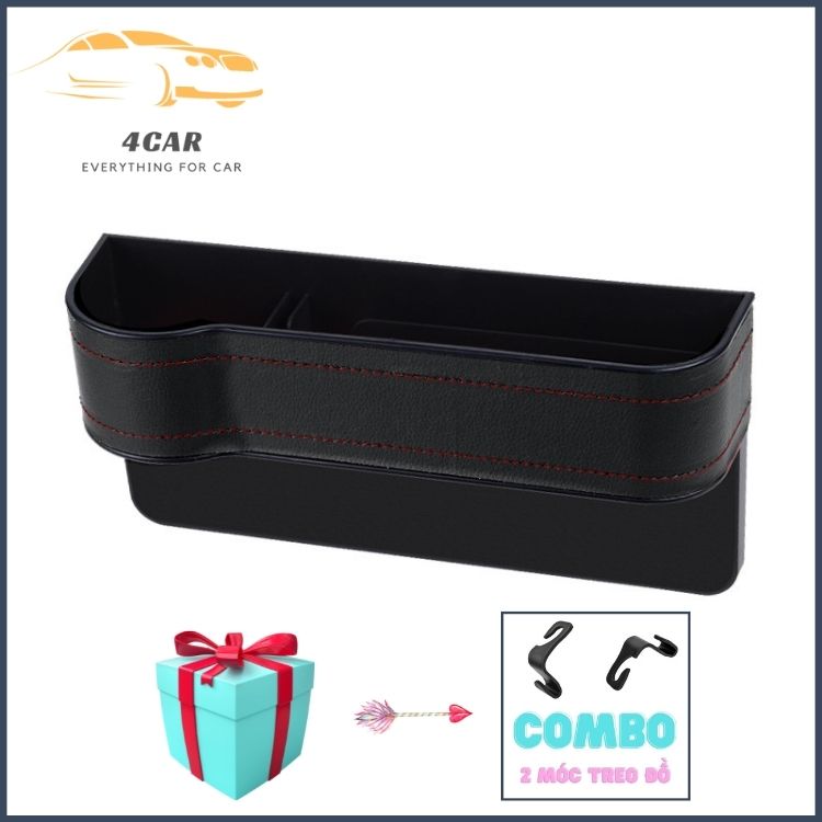 ]Khay Để Đồ Khe Ghế Trên Ô Tô,khay đựng cốc nước,sắp xếp đồ trên xe,thông minh-4CAR