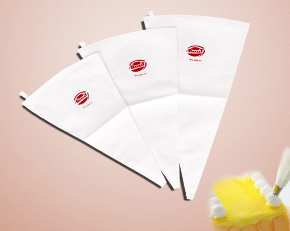 Túi bắt kem Vải Trắng, Bao bắt bông kem, trang trí bánh kem, 8067-40- Giao 1 Cái