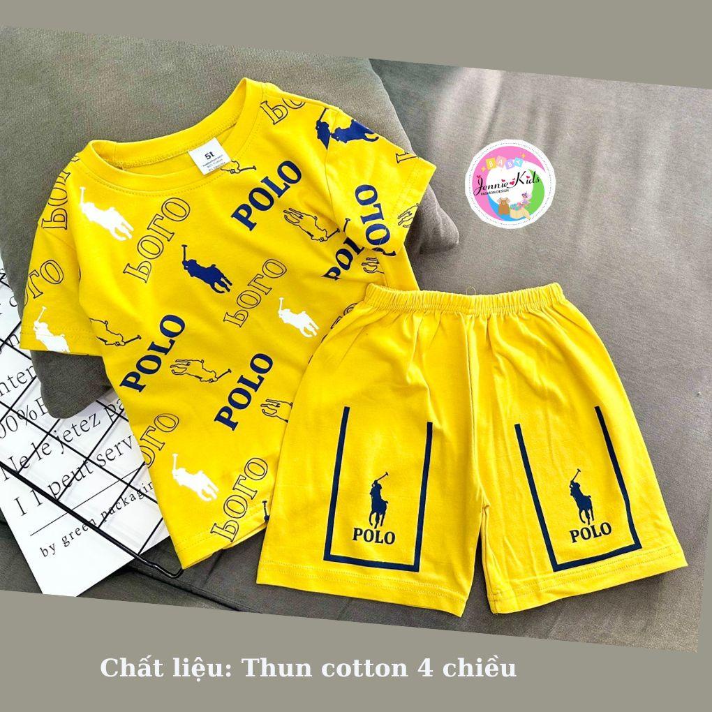 Đồ bộ bé trai, bộ bé trai cotton chạy chữ nổi Jennie kids J537