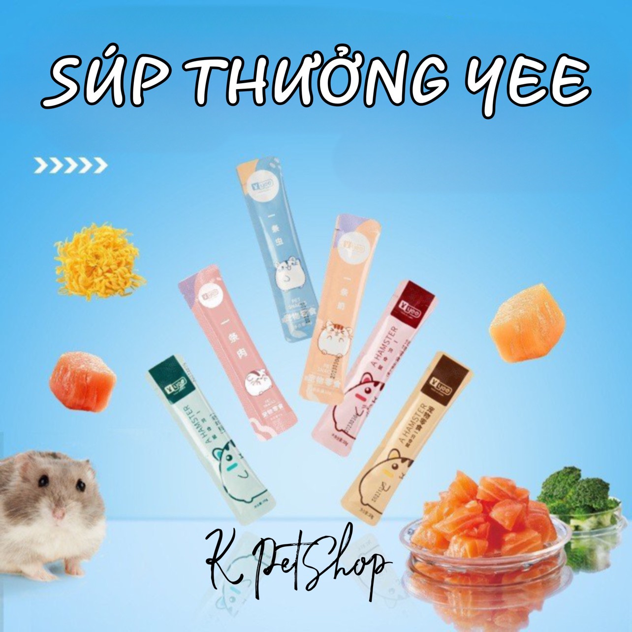 Súp thưởng yee thức ăn hamster 🐹 đồ ăn dặm soup dinh dưỡng dạng gel sốt hiệu 𝐘𝐄𝐄 cho hamster ...