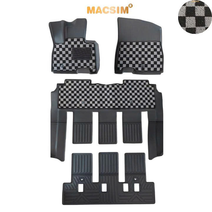 [Genuine] Car Floor Mats for Kia Carnival 7 Seats (2022-2026) Macsim – 2 Layers of Checkered Pattern, Standard Fit, Long-Term Use (Code 03) Giá 5,100,000 Đồng*Miễn phí vận chuyển