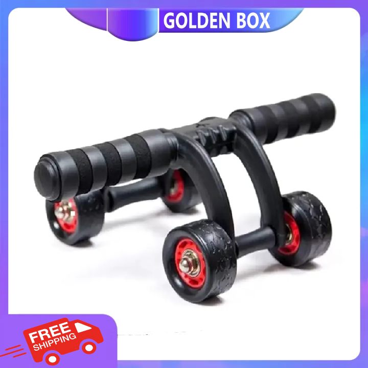 Con lăn tập cơ bụng 4 bánh tại nhà giúp cơ bụng săn chắc